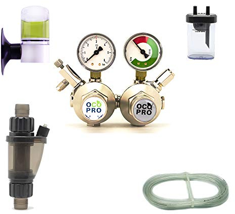 OCOPRO Doppelkammer CO2 Anlage Aquarium DBL-500 OHNE Flasche