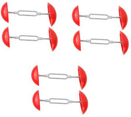 VOSAREA 3 Stück Mini Schuhspanner Kunststoff Verstellbare Schuhbahre High Heels Zehenschutzkappen Schuhbaum Stiefelspanner für Frauen Damen (Rot)