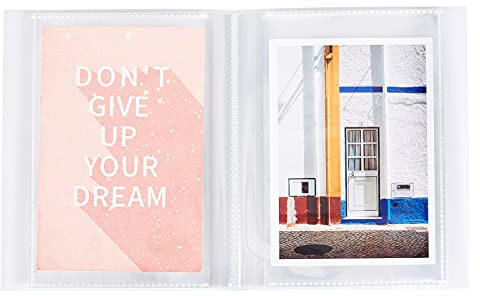 GORGECRAFT 36 Pictures Clear Cover Photo Album 4x6 Portfolio Folder Photo Book Clear Pages Hold Card Holder for Artwork Great Art Book for Postcards or Picture Storage