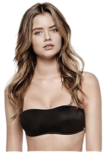 Infiore Reggiseno Fascia Sfoderata in Microfibra Elasticizzata Coppe Estraibili Senza Ferretto Art. 2011 (B, Nero, 2)