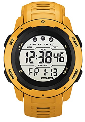 Reloj Deportivo Digital, Reloj Deportivo Digital para Hombres, Relojes de Pulsera Electrónicos Militares a Prueba de Agua para Hombres con Cronómetro, Alarma, Retroiluminación LED