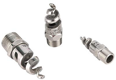 Sistema de riego de rociadores de césped 5 piezas de 3/8 1/2 3/4 Hilo externo 120 grados con cono completo espiral boquilla de acero inoxidable jardín de riego agrícola aspersor