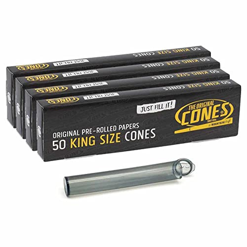 50-300 Stück The Original Cones King Size 109mm vorgerollte konische Joint Hülsen + J-Tube (200)