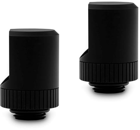 EK-Quantum Torque Drehmoment, 2er-Pack, 90° drehbar, schwarz, 90 Grad Fitting