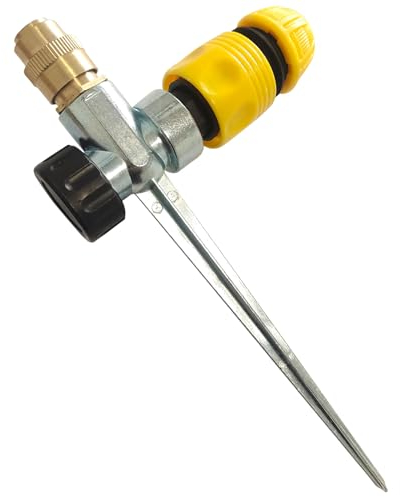 Irrigatore Giardino in Metallo, Coyoax Innaffiatore Automatico Irrigatore a Settori a 360° per Piante, Fiori e Verdure, 26x10x3 cm