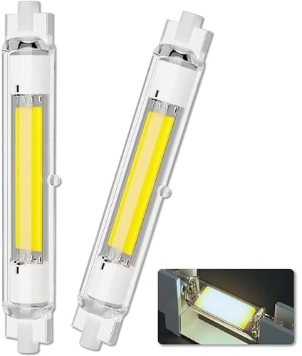 R7S LED 118mm Dimmbar Lampen, R7S LED 118mm, Kaltweiß 6000K 3000LM, 30W R7S LED Glühbirne Ersatz 200W 300W Halogenlampen,Kein Flackern,360°Abstrahlwinkel LED Stab,LED Stablampen für Deckenfluter,2pcs