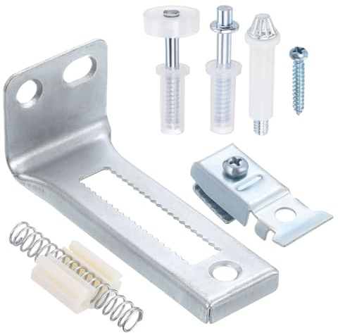 sourcing map Kit de Réparation pour Quincaillerie de Porte Pliante, Quincaillerie pour Porte de Placard pour Portes de 3/8 D'Épaisseur, avec Pivot Supérieur et Inférieur, Roue de Guidage