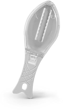Fish Scaler Remover No Mess - Fish Descaler Tool with Container - Fish Skin Scraping Scale Peeler for Kitchen - Fast Fish Cleaning Scaler