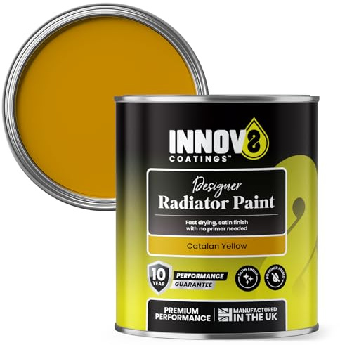 INNOV8 COATINGS RADIATOR PAINT - 750 ml - Satin - Fast Dry (Catalan Yellow)