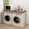 Mobile Porta asciugatrice Doppio per Lavatrice, scaffale per Lavanderia, Bagno e Toilette, 128 * 60 * 99 cm, portante 150 kg (Colore : Braun)