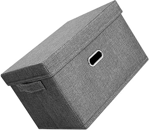 Hohopeti Faltbarer Aufbewahrungskorb Aus Baumwolle Und Leinen Box Für Kleidung Mit Griffen Wäsche-organizer Für Bettlaken Und Decken