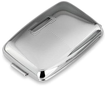 Pillendose mit Gravurfeld 2 Fächer 7x4,5x2 cm Silber Plated versilbert