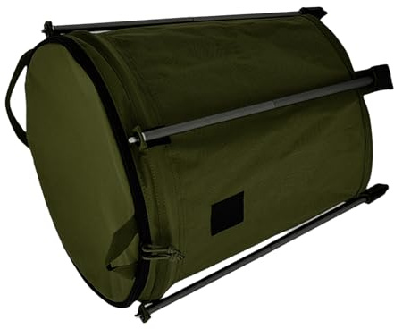 PTILSERY Foldable Garbage Container for Camping Outdoor Picnics BBQ Camping Trash Can Foldable Garbage Bin with Zippered Lid