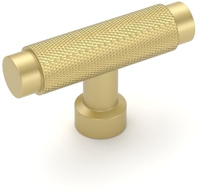 Amerdeco 10 Stück Möbelknöpfe Matt Gold, Schrankknöpfe, Schubladenknöpfe, Türknöpfe, Kommodenknöpfe UK0070