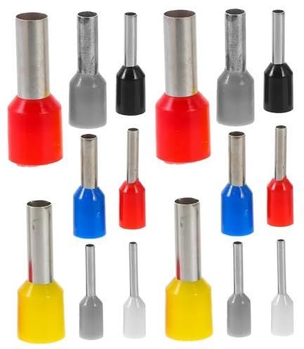FELTECHELECTR 1200pcs Pre-insulated Terminals Wire Connectors for Car Amplifier Cable Terminals Insulated End Gauge Wire Ferrules Electric Crimp Connectors