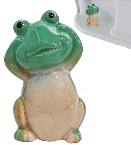 Toilet Bolts Cover, Frog Toilet Bolt Covers, Cute Capybara Frog Toilet Screw Cover Caps, Ceramic Bolts Caps Decorative Cute For Bathroom Decor, Easy To Install