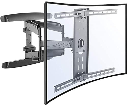 WENWENLEE Support TV, Support TV Robuste, Support Mural TV incurvé pour téléviseur incurvé de 37 à 70 Pouces avec Plaque de Montage Murale de Taille maximale de 600 x 400 mm, Noir