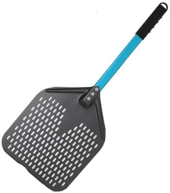 Pizza Peel Cake Lifter Made of Stainless Steel, Baking Shovel Paddle with Plastic Handle,25.4 cm/10in, Cake Lifter Transfer Tray for Baking Homemade Pizza, Bread, Cake, Pie (Grey)