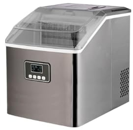Máquina de hielo para la encimera, 40 kg, autolimpieza, 24 unidades, portátil, compacta, con cuchara de hielo