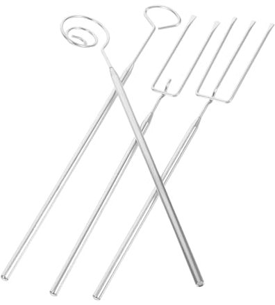 Mikikit 4pezzi Utensili Per Intingere Caramelle in Acciaio Inossidabile Set Forchette Per Fonduta Al Cioccolato Cucchiaio Spirale Per Praline e Tartufi