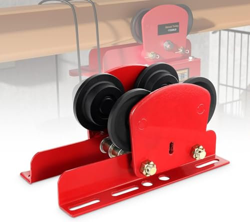 YXFAZPP Chariot de palan électrique 1 Tonne capacité Lourde 2205 lbs pour palans PA600 à PA1000, Chariot à Roues Doubles à Commande Manuelle pour I Beam (1 Ton)