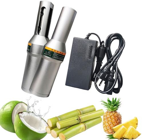 Éplucheur de canne à sucre 80 W, mini éplucheur électrique de noix de coco, outil de coupe, en acier inoxydable, pour noix de coco, citrouille, taro, ananas