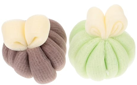 OATIPHO 2Pezzi Accessorio Esfoliante per Doccia Luffa Palline Bagno Morbide e Schiumose per Massaggi e Detersione Della