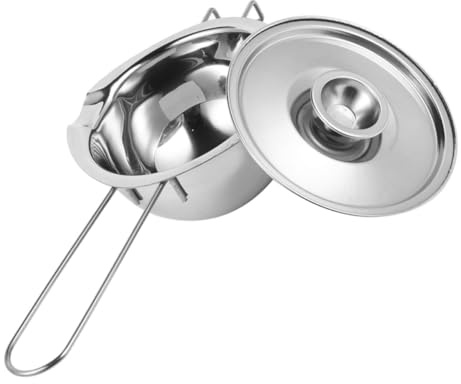 VALICLUD Crisol De Chocolate De Acero Inoxidable Recipiente Metálico para Derretir Mantequilla y Chocolate Apto para Hornear Incluye Tapa para Cocinar y Preparar Postres
