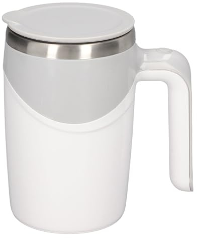 Masse d'agitation, tasse de café auto-mélange, tasse de mélange électrique en acier inoxydable à 380 ml en acier inoxydable, tasse d'agitation automatique de voyage avec couvercle