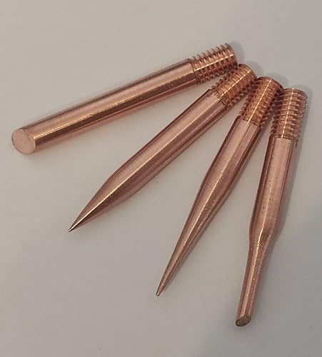 Lötspitzen Set 4-teilig – aus 99,99% Kupfer – M4-gewinde | Konisch, Spitz, Mini-welle – Kompatibel mit parkside, lux, niteo, zd – Langlebig & Hitzebeständig