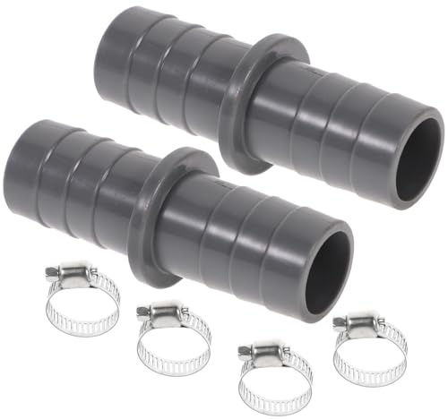 Genérico 2 Juegos Adaptadores de Extensión para Lavadora y Lavavajillas Conector de Manguera de Desagüe 21Mm Abrazaderas de Acero Inoxidable Incluidas Resistente al Desgaste y Alta