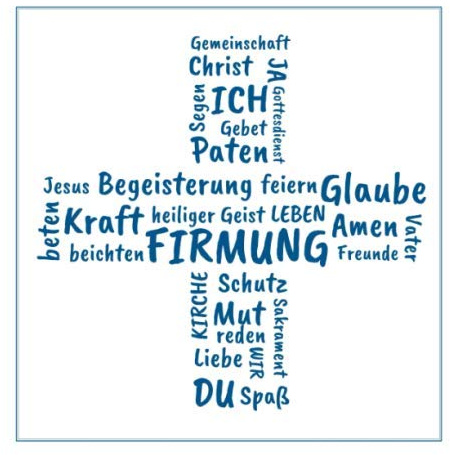Gästebuch zur Firmung: Erinnerungsbuch zum Eintragen von Glückwünschen | christliche Geschenkbücher | Edition: blau