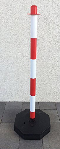 Absperrstangen, Rot/Weiß Pfosten