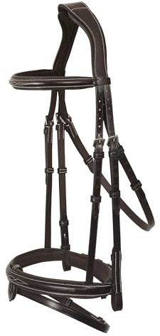 ExionPro Exion Anatomical Snaffle Bridle with Flash & Rubber Reins