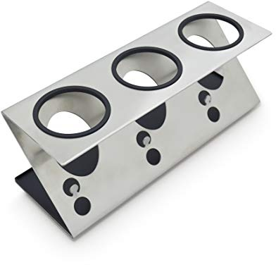 Levivo Flaschenhalter / Abtropfhalter für Wassersprudler Flaschen Glas & PET, inklusive Wasserfangschale, Premium-Qualität, cleveres Z-Design, erhältlich für 3 Flaschen