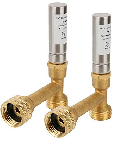 Solimeta Water Hammer Arrestor 3/4 GHT Thread for Washing Machine, Toilet, Air Hammer Arrestor, 2 Pcs