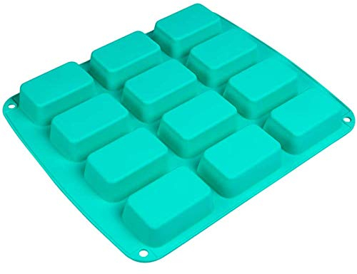 webake Brownie - Bandeja rectangular de silicona para hornear pan, molde para brownie, tarta de queso, mini pastel, 30 x 25,4 x 2,5 cm