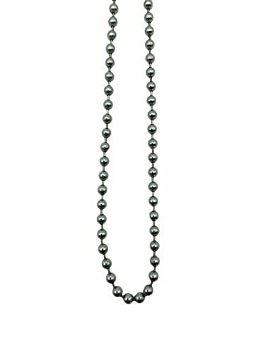 Premium Roller Blind Chrome Beaded Pull Chain - Continuous Loop (100cm Drop, Chrome)