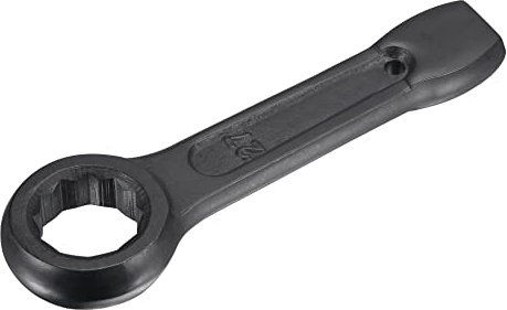 uxcell 27mm Box End Striking Ring Wrench, High Tensile Steel Single Head Spanner Hand Tool