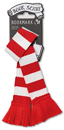 IF - Écharpe livre - Rouge/Blanc - 12 pièces - Tissu - Accessoire - Marque-page - Cadeaux