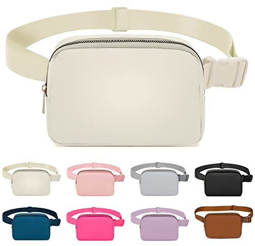 Bauchtasche Gürteltasche für Damen und Herren, Wasserdicht Fanny Pack mit Verstellbarem Riemen & Reißverschluss, Crossbody Bag für Outdoor Sport Laufen Reise Fahren Wandern