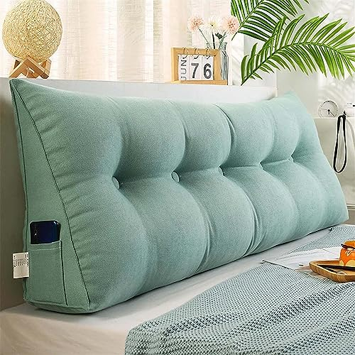 FJAUOQ Rückenkissen Lang Keilkissen Lendenkissen Stützkissen Sitzkissen für Bett Sofa Couch Gepolstert Kopfteil Lesekissen Große Kissen Nackenstützkissen Abnehmbarem,007,180x50cm