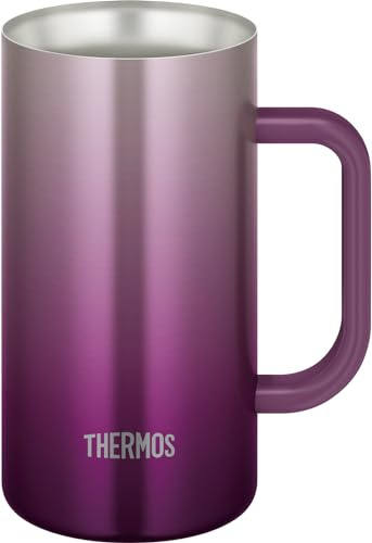 Thermos JDK-721C PL Pichet isotherme sous vide, violet, 720 ml, passe au lave-vaisselle, structure de bouteille magique, isolation chaude et froide, stein de bière