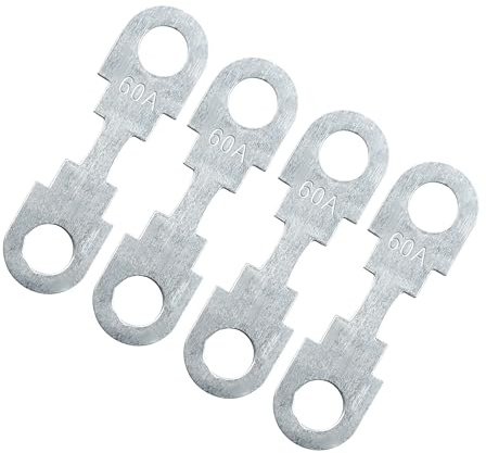 VekAuto 4 Pcs Flat Fuse Strip, 60A Universal for Car Metal Silver Tone