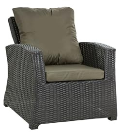 Setgarden Kissen für Gartenmöbel aus Rattan - für Sessel, Relaxstühle und Rattansofas (Grün)