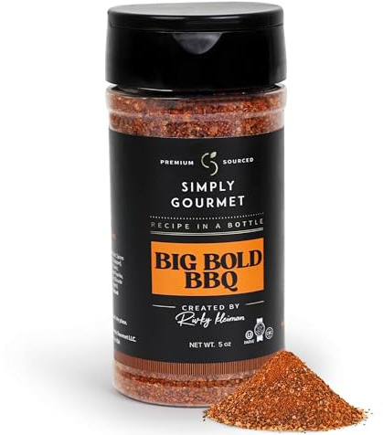 Simply Gourmet Big Bold BBQ Spices and Seasoning - Pitmaster Secret Recipe for Smoking, Grilling, and Cooking - All Purpose Premium Blend Seasoning - 5oz