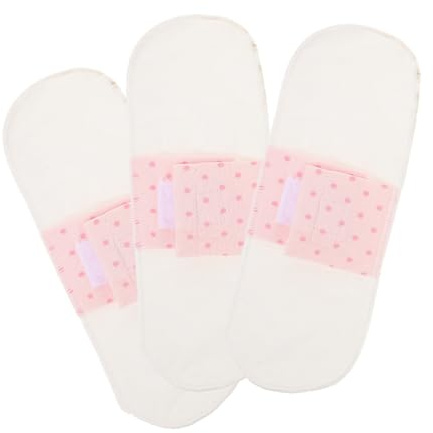 FOMIYES 3pezzi Assorbenti Mestruali Riutilizzabili in Cotone Assorbenti Igienici Per Donna Lavabili Femminili Delicati