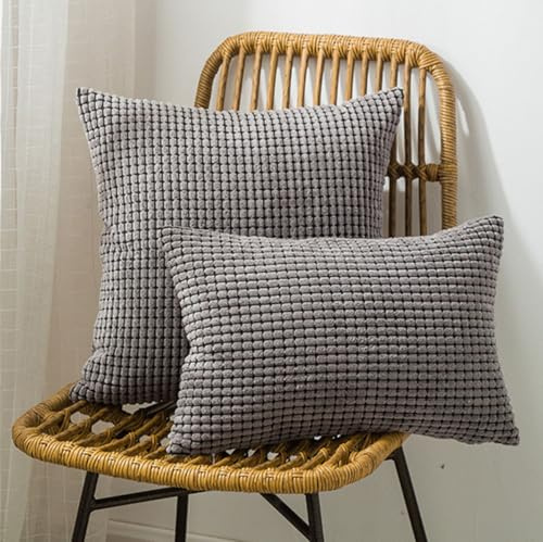 Kissenbezug 80x80,70x70, 2er Set,Sofa Kissenbezüge 65x65,Kord Zierkissenbezug Dekokissen Sofakissen Bezug Groß Kissenhülle Dekorative Weiche Zierkissenbezüge Kissen Bezug(#11,60x80 cm (Pack Of 2))