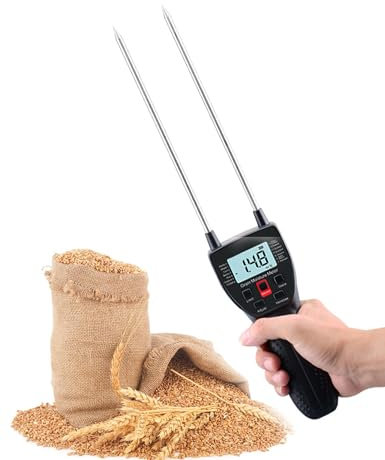 Sxhlseller 600 Mm Heu Feuchtigkeitstester, Tragbares Getreide Feuchtigkeitsmessgerät mit Sonde, Digitaler Analysator Zur Überwachung und Sicherstellung Optimaler Heuqualität