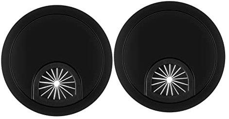 Artibetter 2pcs Zinc Alloy Cable Cover for Desk Box Flip-top Wire Holders for Office
